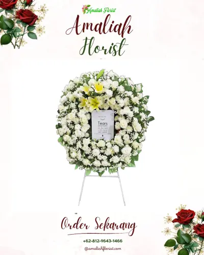 Krans Bunga Duka Cita di Abian Tuwung
